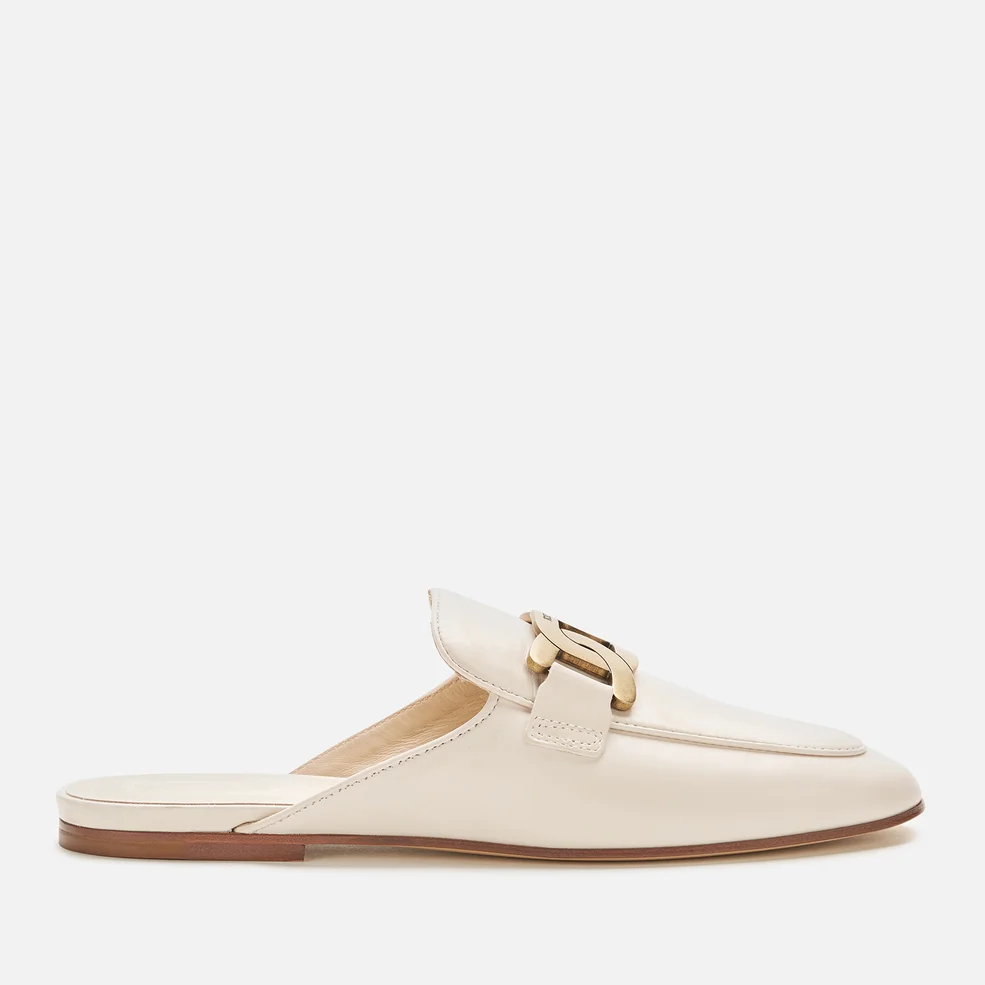 Tod's Women's Leather Slide Loafers - White Image 1
