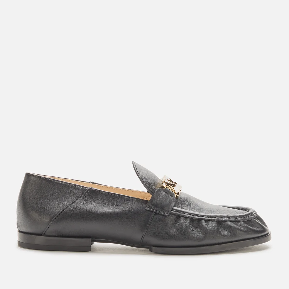 Tod's Women's Chain Detail Leather Loafers - Black Image 1