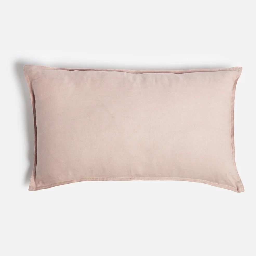 ïn home Linen Cushion - Pink - 30x50cm Image 1
