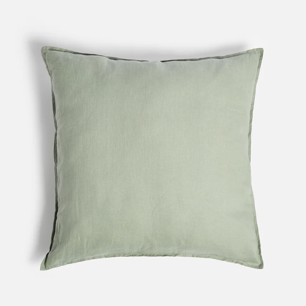 ïn home Linen Cushion - Sage - 65x65cm Image 1