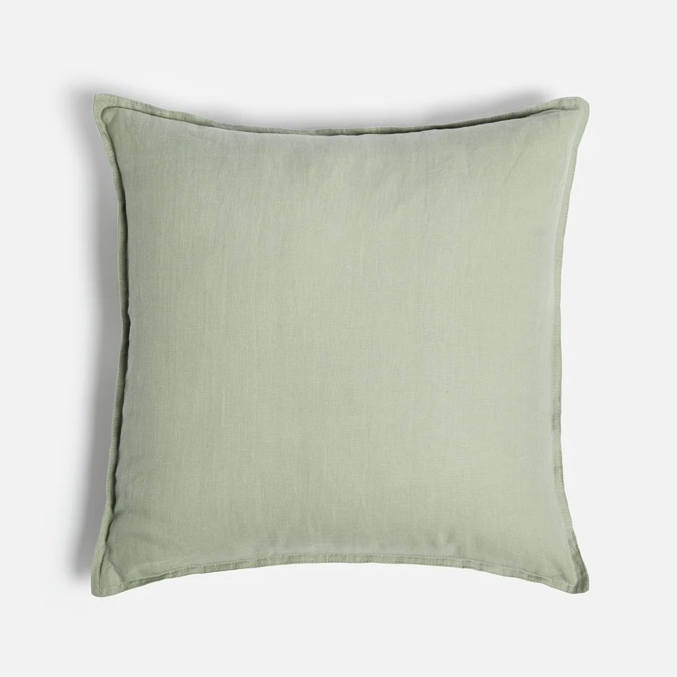 ïn home Linen Cushion - Sage - 50x50cm Image 1