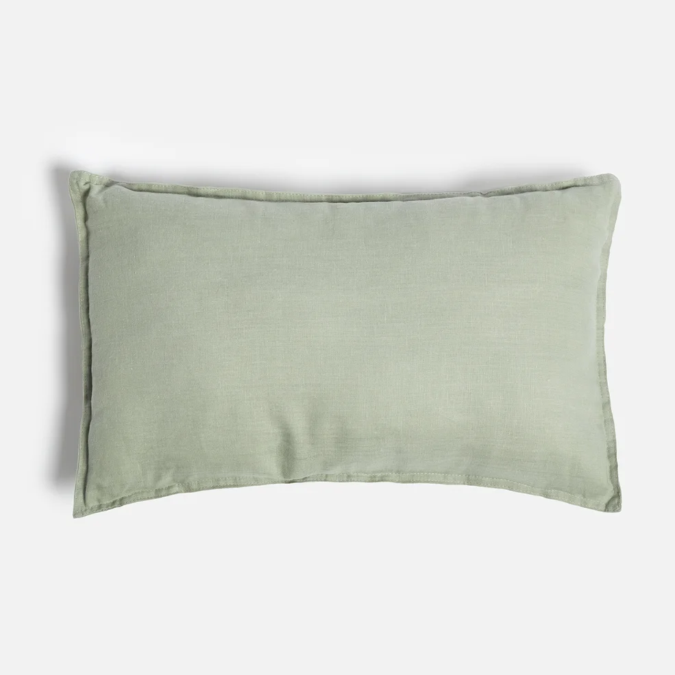 ïn home Linen Cushion - Sage - 30x50cm Image 1