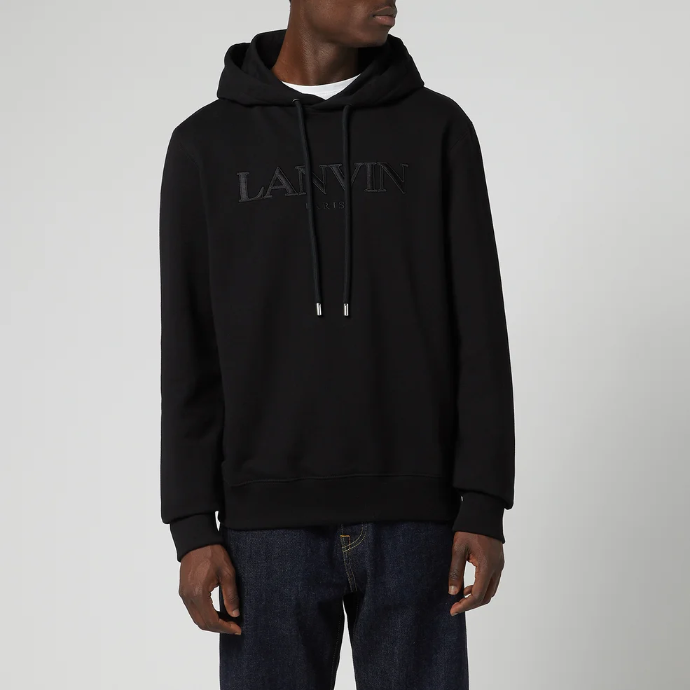 Lanvin Men's Embroidered Hoodie - Black Image 1