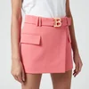 Balmain Women's Short Low-Rise Belted Gdp Skirt - Pink - Image 1