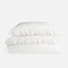 ïn home Estelle Linen Cotton Frill Edge Duvet Set - White - Image 1