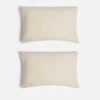 ïn home Linen Cotton Cushion Cover - Natural - 75x50cm - Set of 2 - Image 1