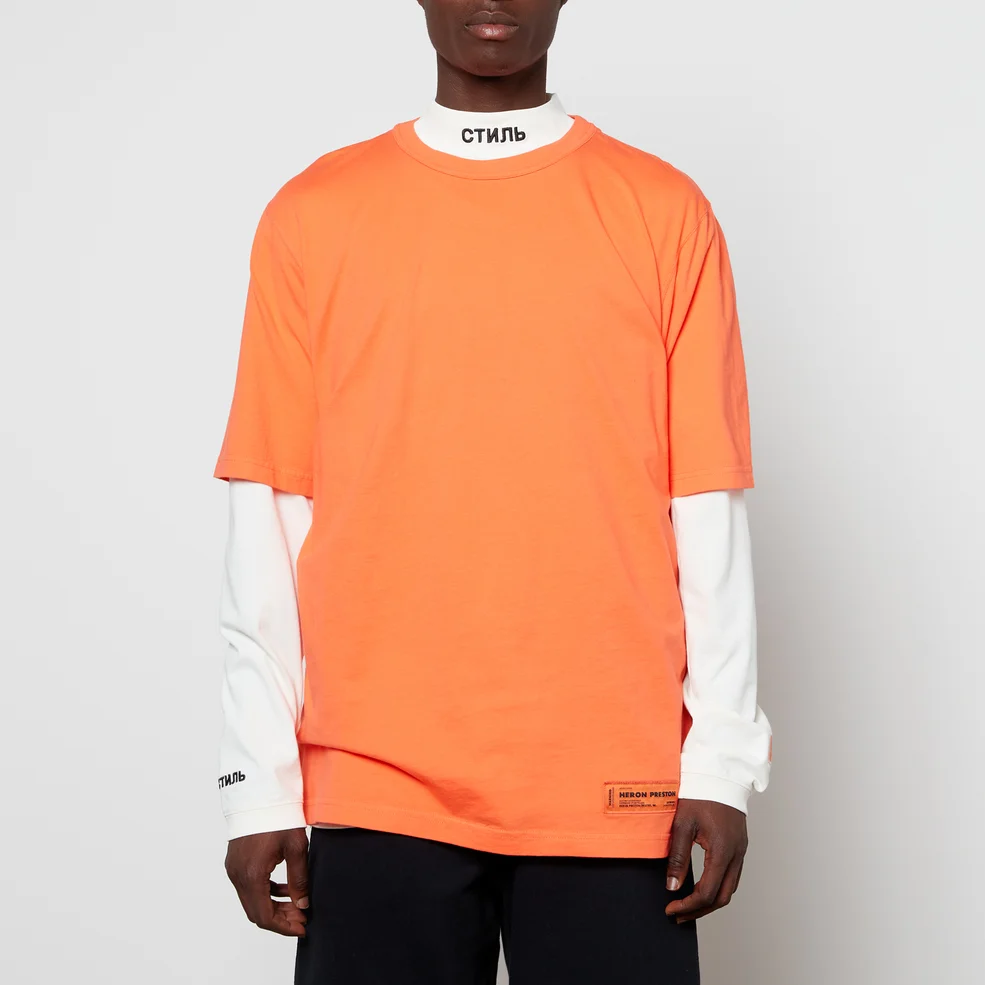 Heron Preston Men's Recycled Cotton T-Shirt - Orange Image 1