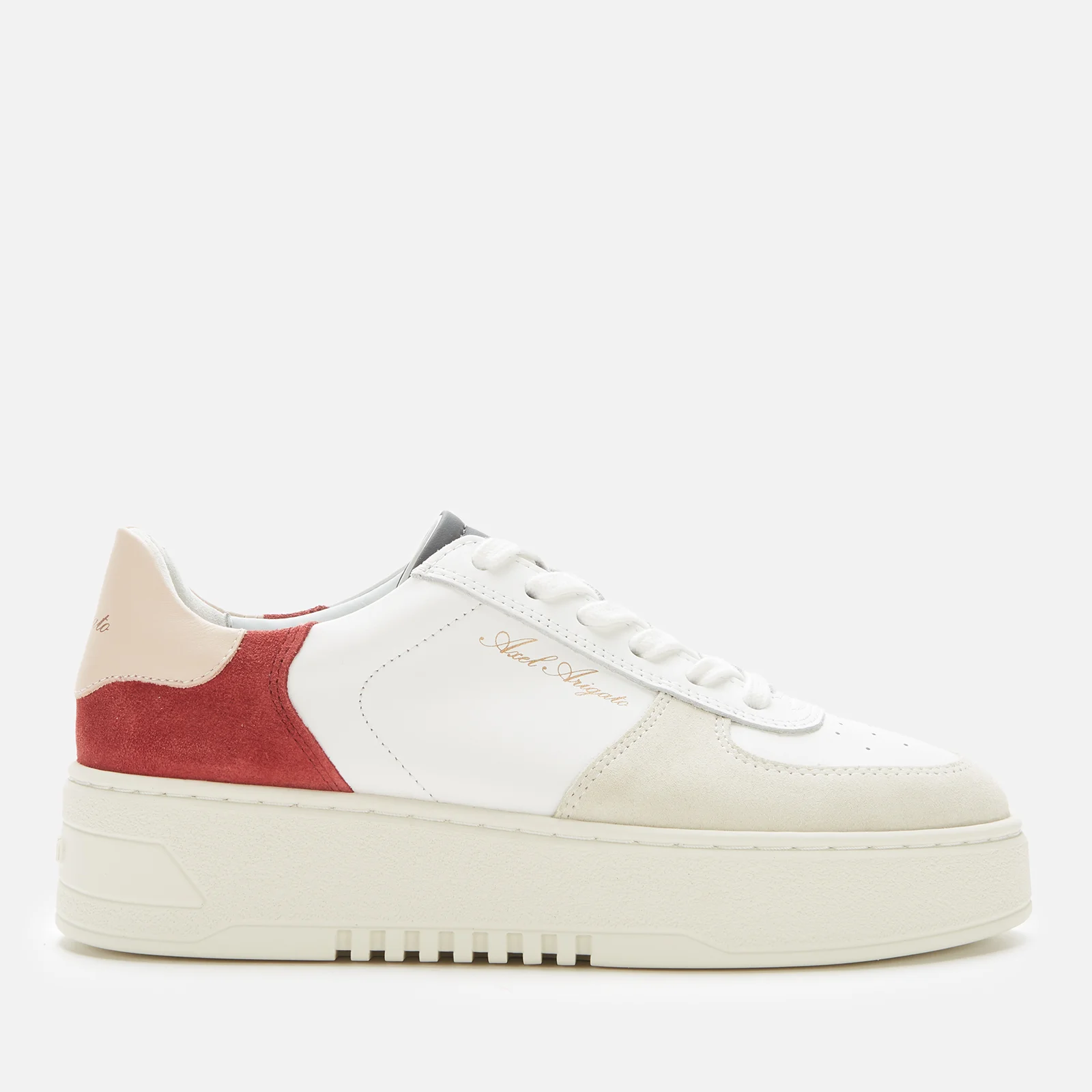 Axel Arigato Women's Orbit Leather/Suede Trainers - White/Red/Dusty Pink Image 1