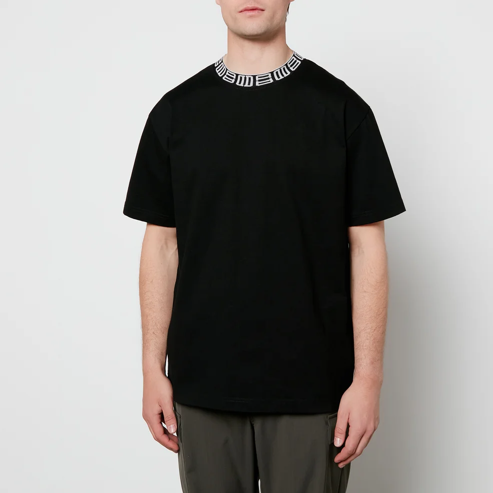 AMBUSH Men's Monogram Rib Collar T-Shirt - Black Image 1