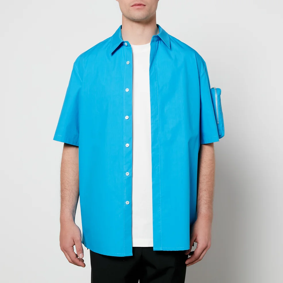 AMBUSH Men's Cotton Pocket Short Sleeve Shirt - Blue Image 1