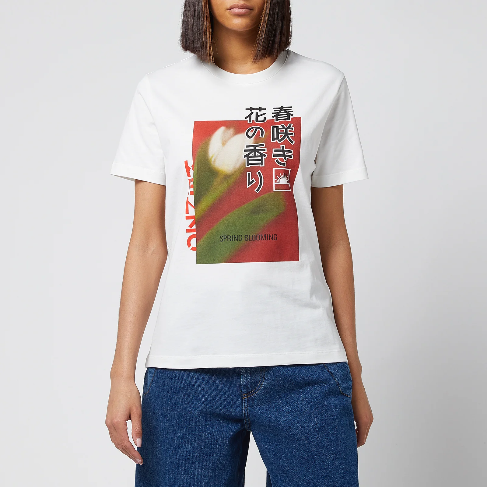 KENZO Women's Seasonal Graphic Loose T-Shirt - White Image 1