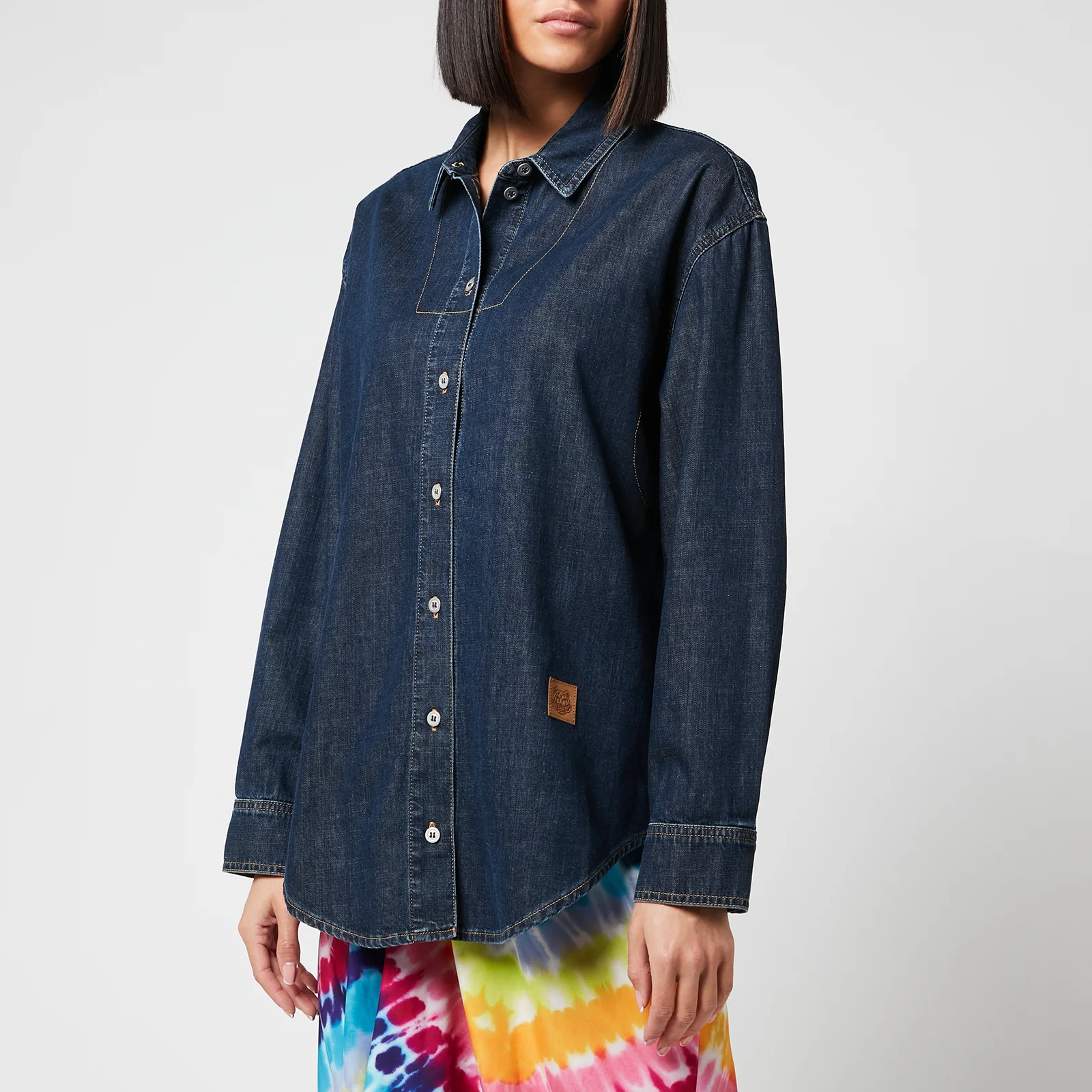 KENZO Women's Denim Shirt - Midnight Blue Image 1