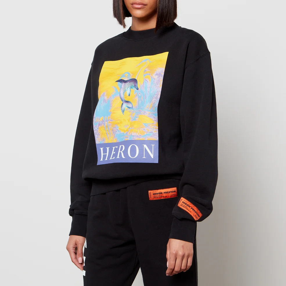 Heron Preston Women's Dolphin Graphic Sweatshirt - Black Image 1