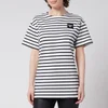 More Joy Women's More Joy Breton Stripe T-Shirt - White/ Black - Image 1