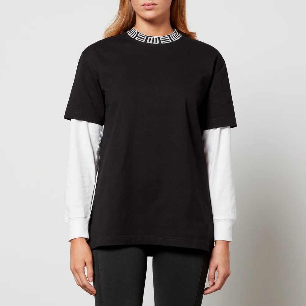 AMBUSH Women's Monogram Rib Collar T-Shirt - Black Image 1