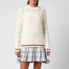 Thom Browne Women's Pointelle Cable Jumper - White - Image 1