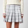 Thom Browne Women's Mini Dropped Back Pleated Skirt - Med Grey/Frost - Image 1