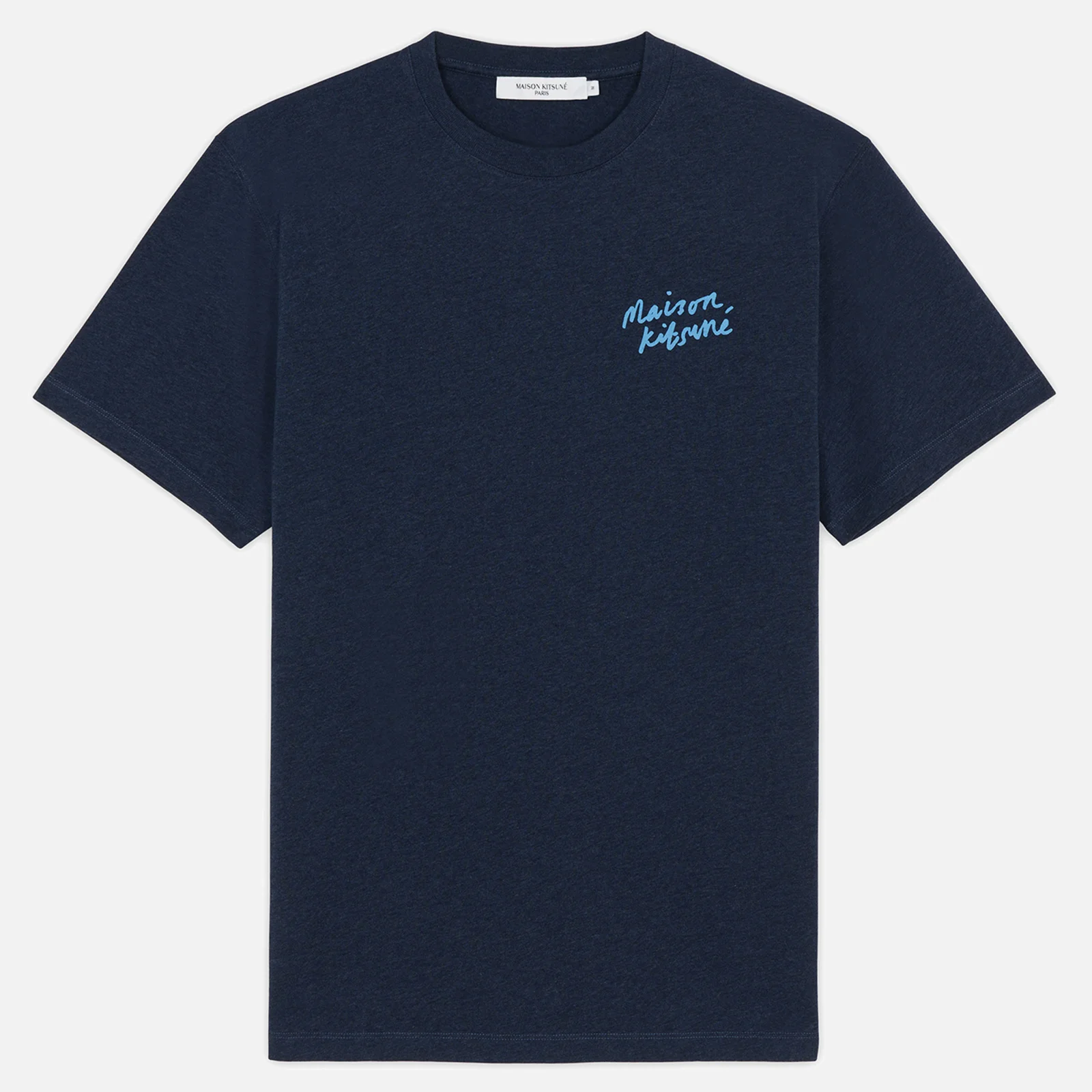 Maison Kitsuné Men's Mini Handwriting T-Shirt - Navy Melange Image 1