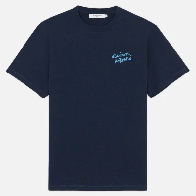 Maison Kitsuné Men's Mini Handwriting T-Shirt - Navy Melange