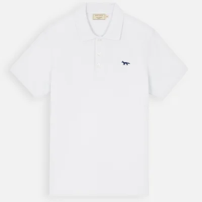Maison Kitsuné Navy Fox Patch Polo Shirt - White