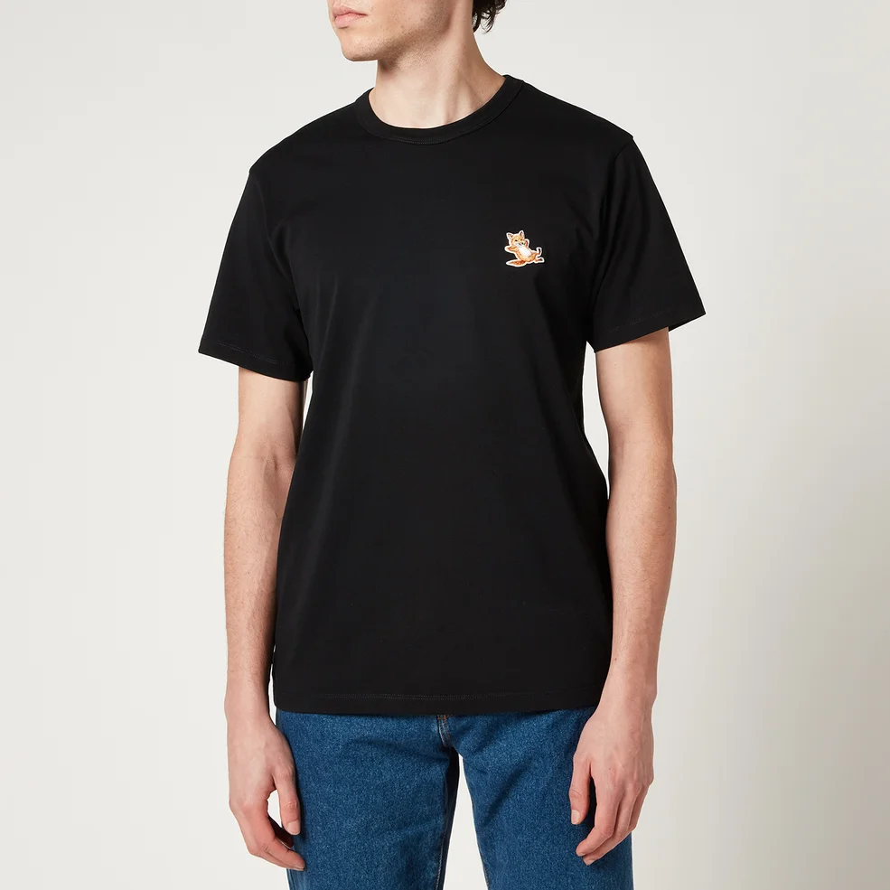 Maison Kitsuné Chillax Fox Patch Classic T-Shirt - Black Image 1