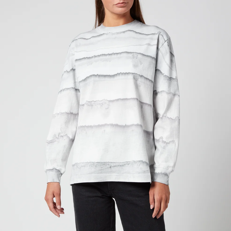 Holzweiler Women's Luring Wavedye Long Sleeve T-Shirt - Light Grey Image 1