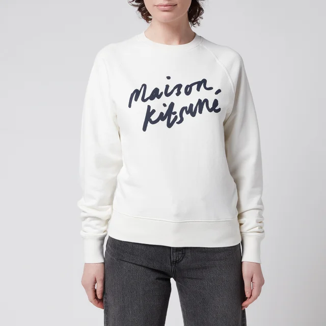 Maison Kitsuné Women's Handwriting Sweatshirt - Ecru