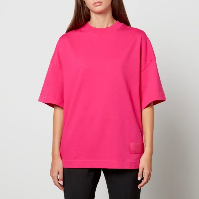 AMI Women's Satin Label T-Shirt - Fuchsia