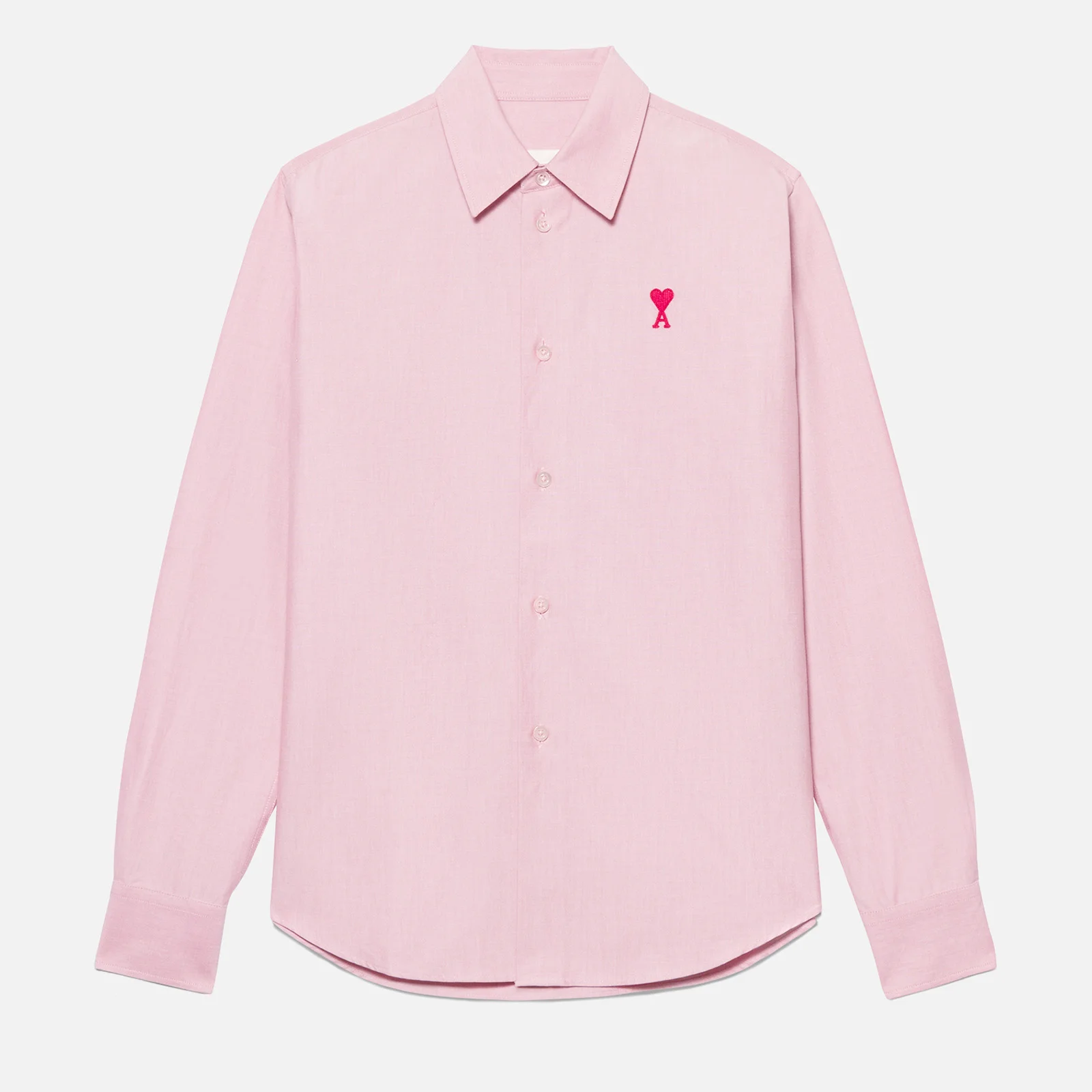 AMI Women's De Coeur Oxford Shirt - Pale Pink Image 1