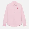 AMI Women's De Coeur Oxford Shirt - Pale Pink - Image 1