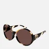 Gucci Women's Oversized Round Acetate Sunglasses - Havana/Havana/Brown - Image 1