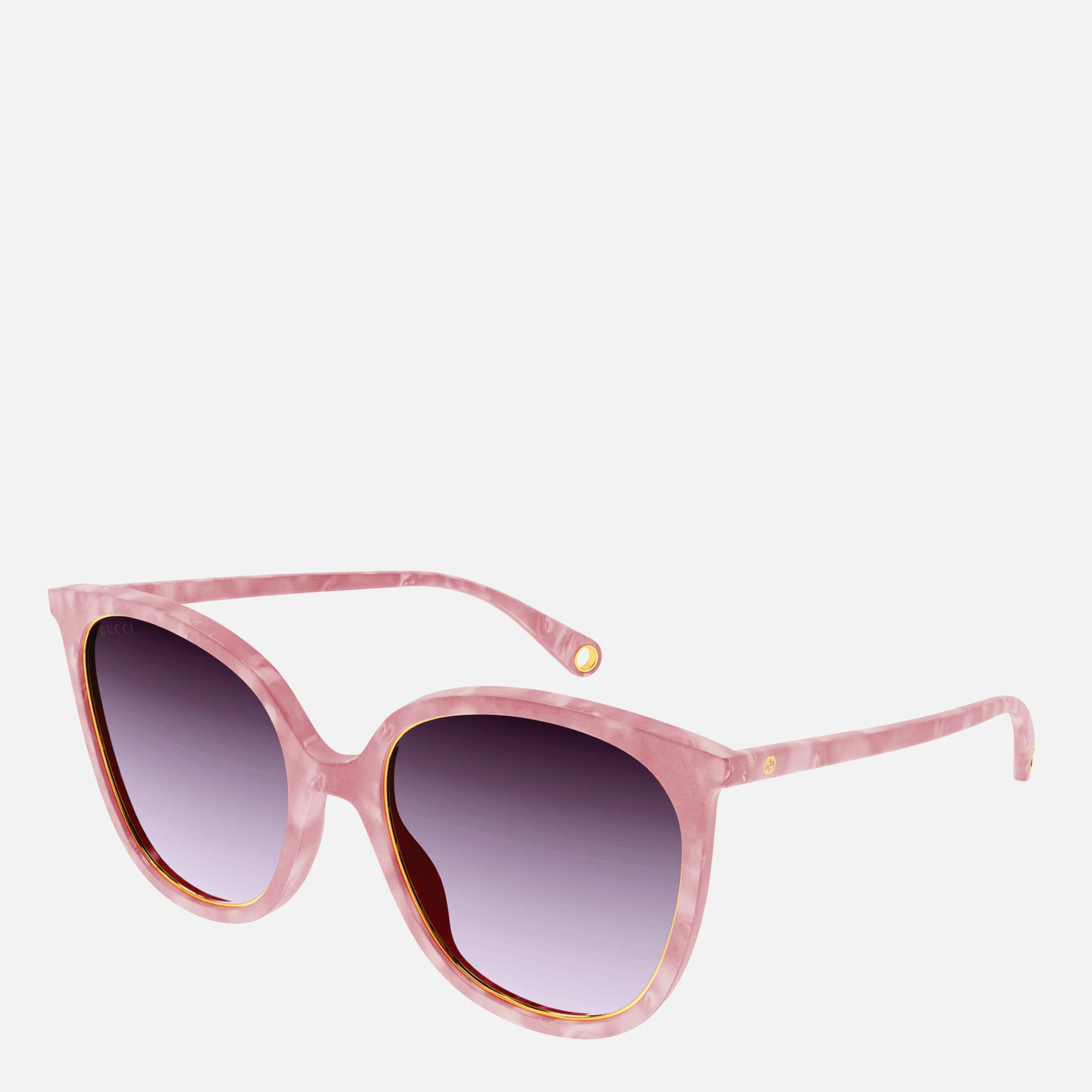 Gucci Women's Cat Eye Acetate Frames Sunglasses - Pink/Pink/Violet Image 1