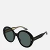 Gucci Women's Oversized Round Acetate Sunglasses - Black/Black/Grey - Image 1