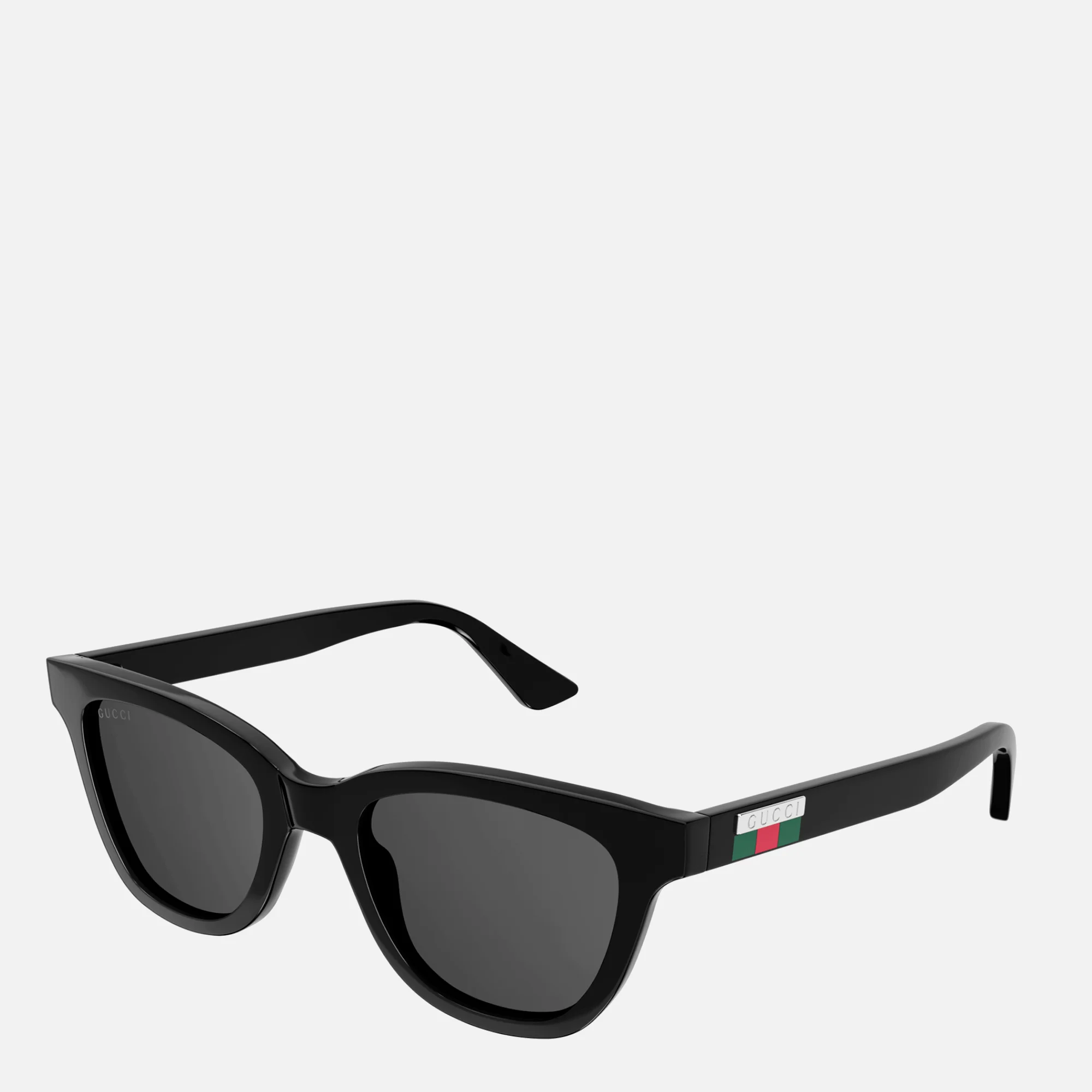 Gucci Women's Square Acetate Sunglasses - Black/Black/Grey Image 1