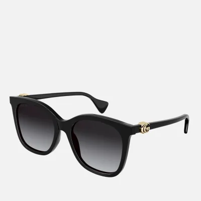 Gucci Women's Square Acetate Sunglasses - Black/Grey