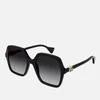 Gucci Women's Oversized Square Acetate Sunglasses - Black/Black/Grey - Image 1