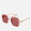 Gucci Women's Oversized Square Acetate Sunglasses - Ivory/Ivory/Brown - Image 1