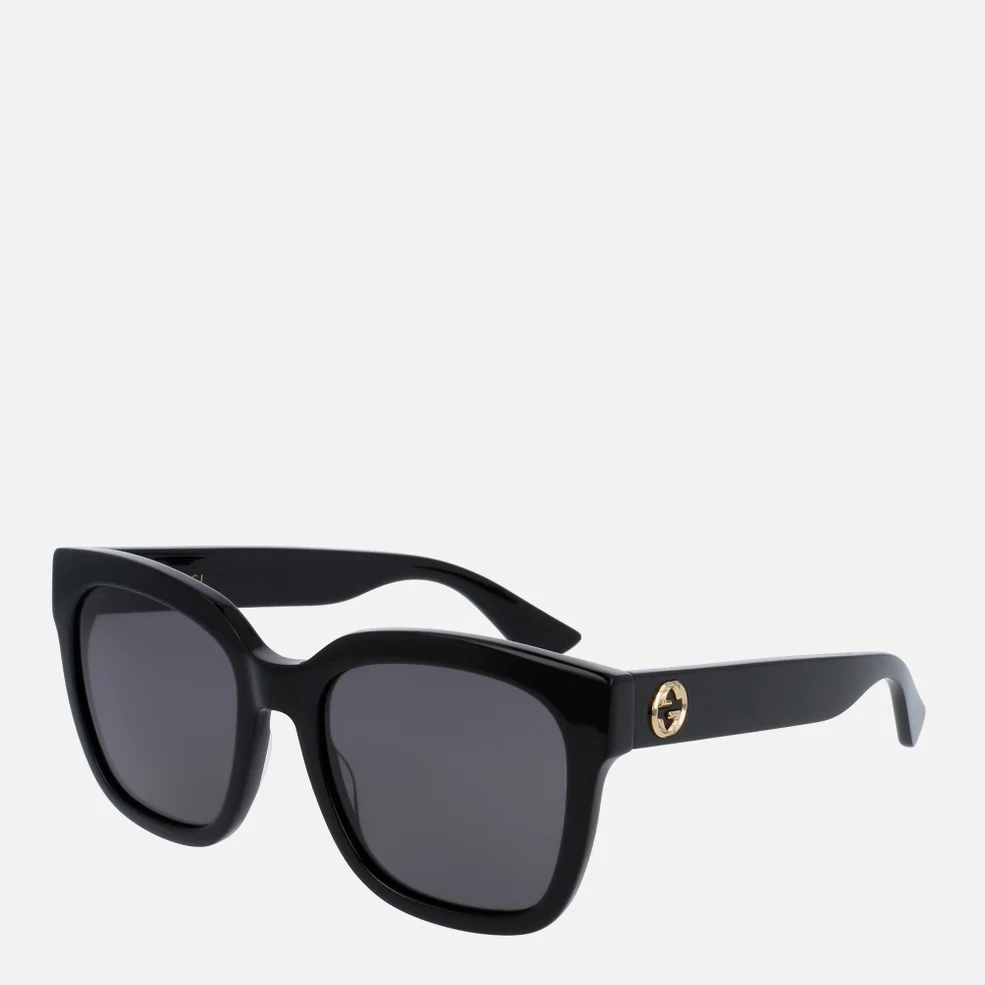 Gucci Women's Square Acetate Sunglasses - Black Image 1
