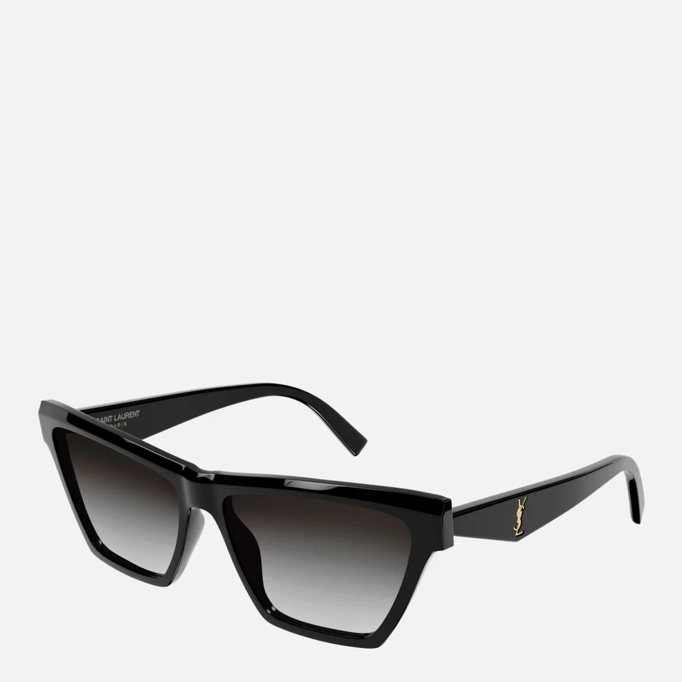 Saint Laurent Women's Square Frame Sunglasses - Black/Grey Image 1