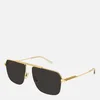 Bottega Veneta Women's Full Metal Aviator Sunglasses - Gold/Grey - Image 1