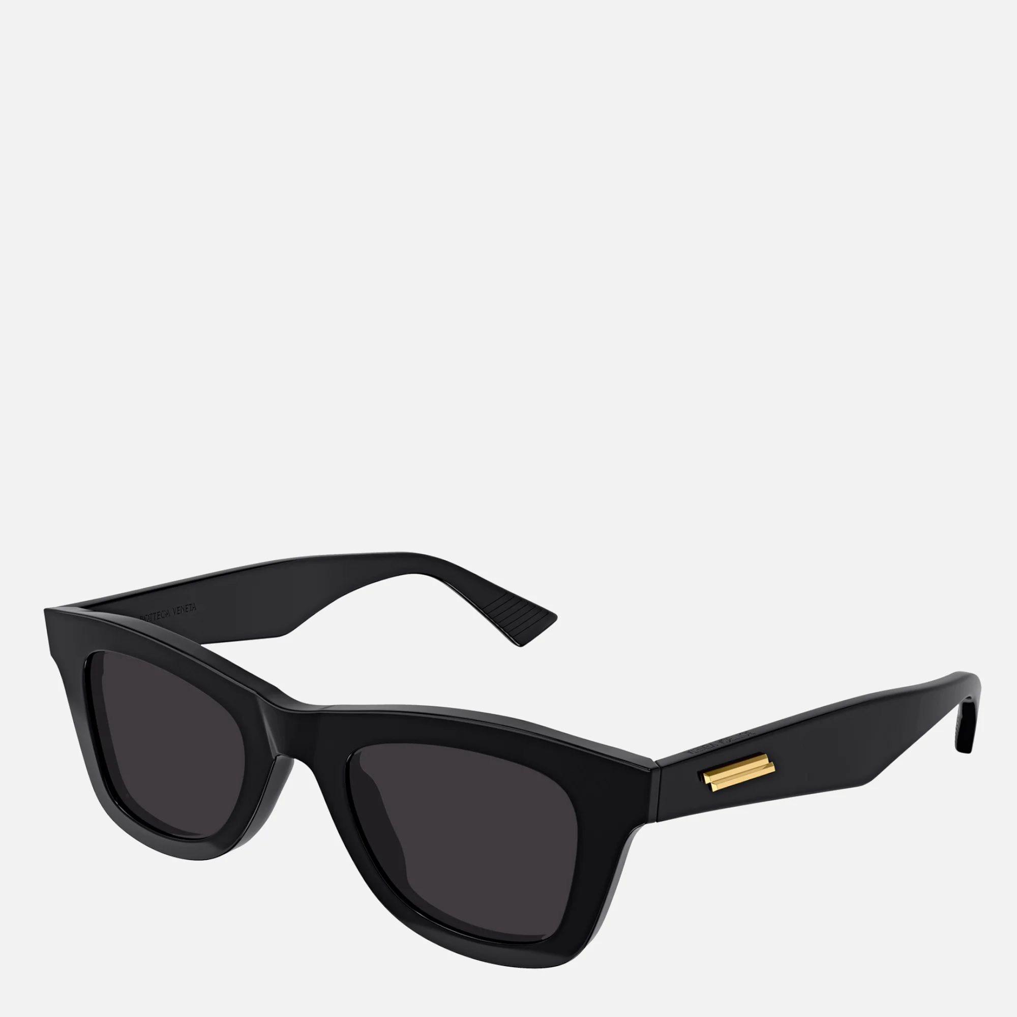 Bottega Veneta Women's Square Frame Acetate Sunglasses - Black/Grey Image 1