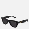 Bottega Veneta Women's Square Frame Acetate Sunglasses - Black/Grey - Image 1