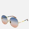 Chloé Women's Round Frame Sunglasses - Gold/Multicolor - Image 1