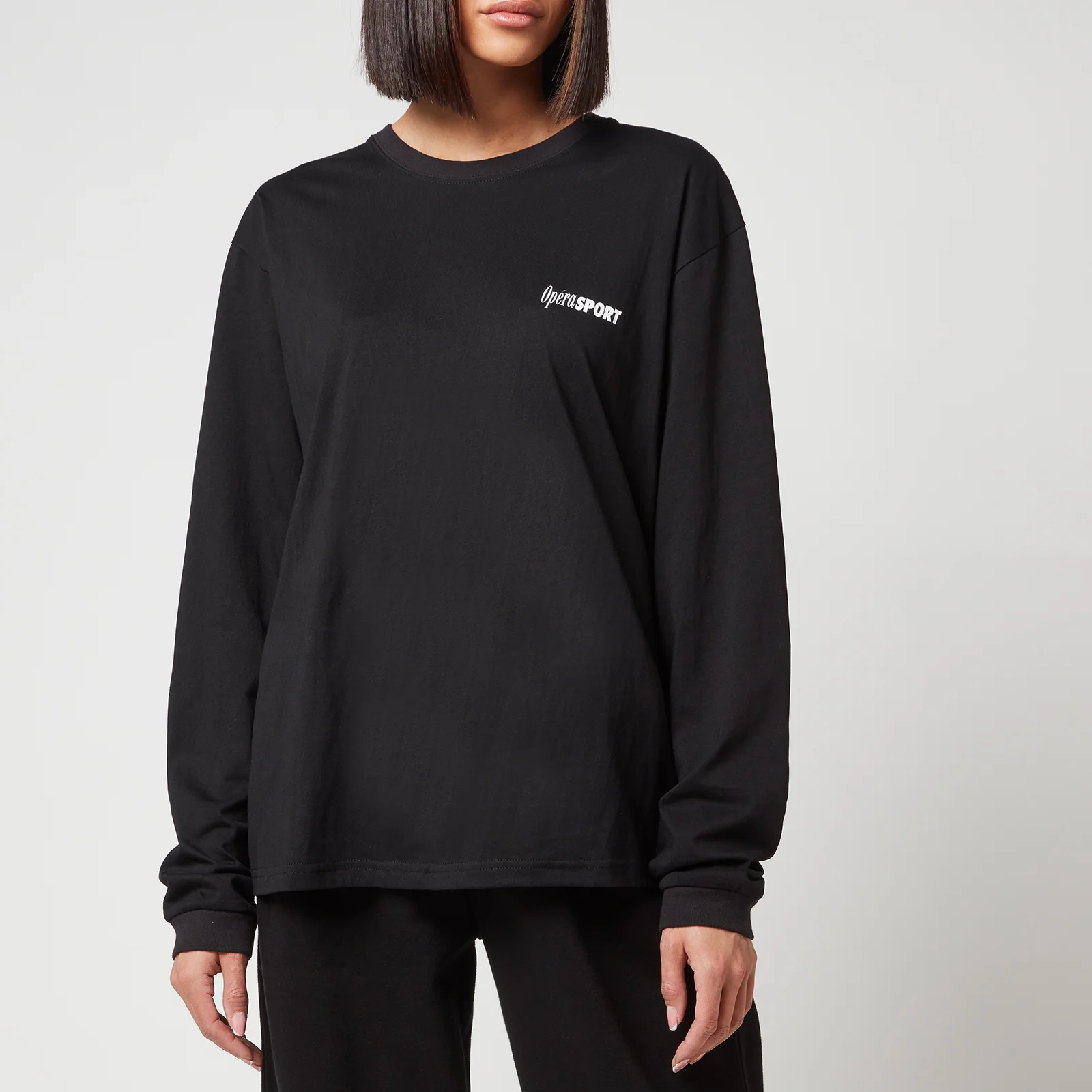 OpéraSPORT Women's Claudette Unisex Ls T-Shirt - Black Image 1