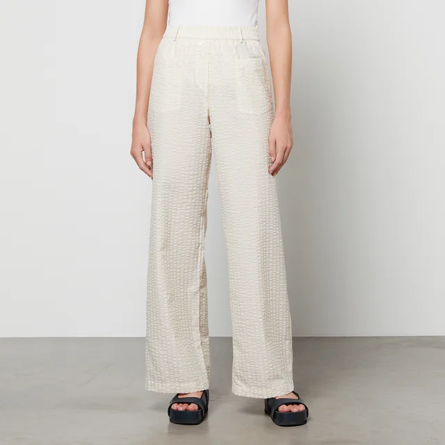 Baum Und Pferdgarten Women's Nibal Trousers - White Crème Stripe