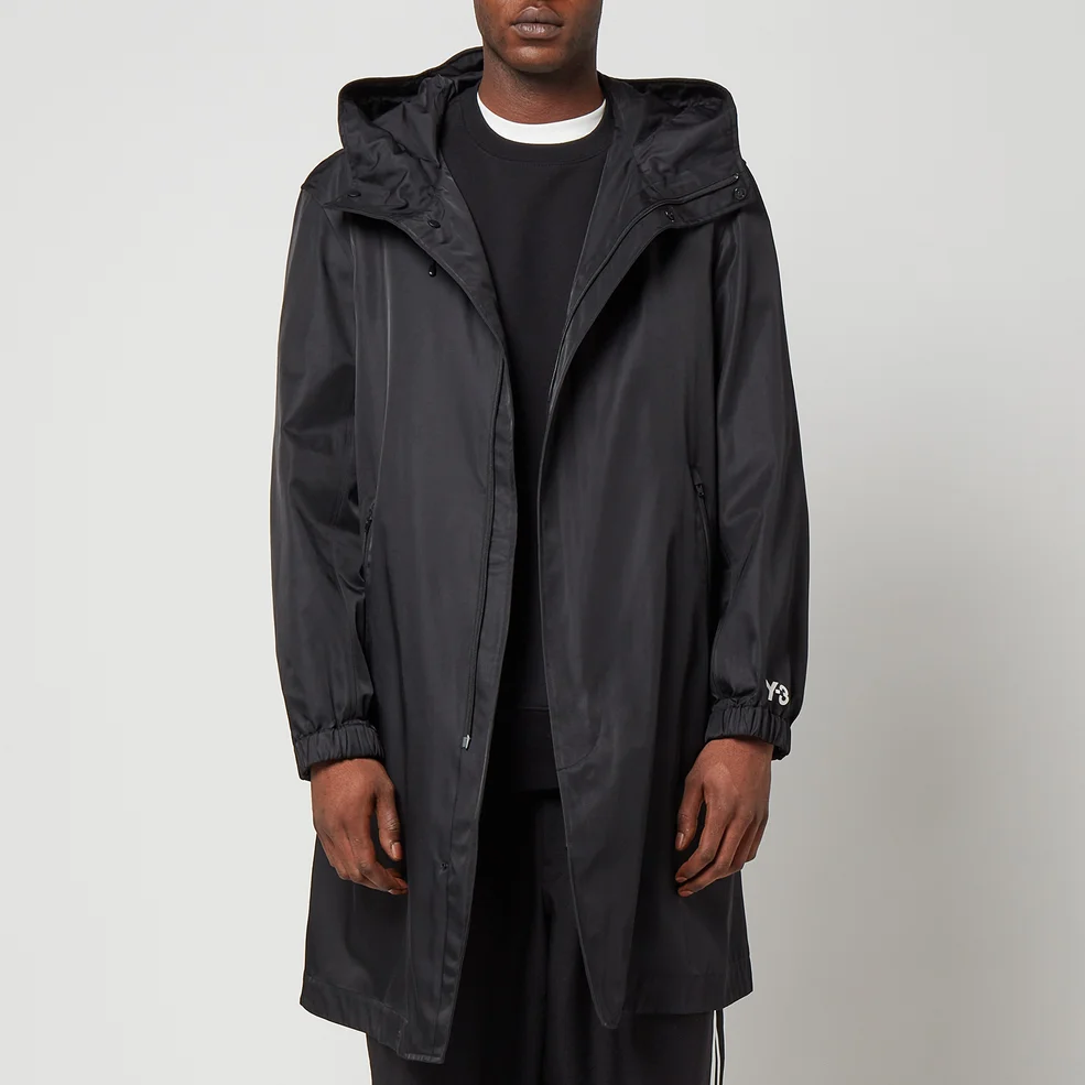 Y-3 Men's Hooded Coat - Black Image 1