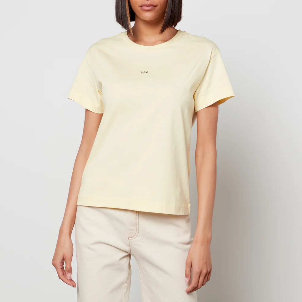 A.P.C. Women's Jade T-Shirt - Light Yellow Image 1