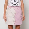 Ganni Women's Overdyed Cutline Denim Skirt - Light Lilac - Image 1