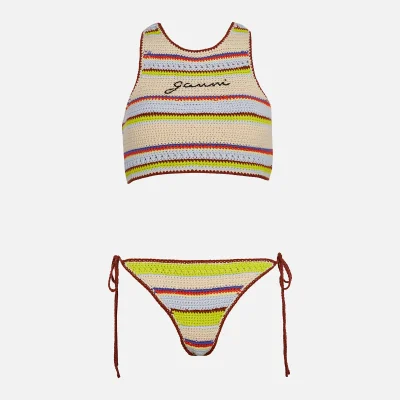 Ganni Women's Crochet Swimwear Bottoms - Multicolour