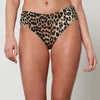 Ganni Leopard-Print Recycled Bikini Bottoms - Image 1